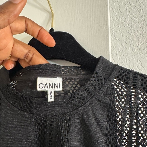 GANNI Mesh Mock Turtleneck - Picture 6 of 7
